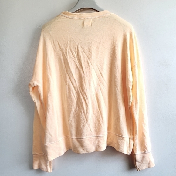 New Sundry Crewneck Long Sleeve Light Orange Pullover Sweatshirt NWT Size 0/XS - Picture 7 of 10
